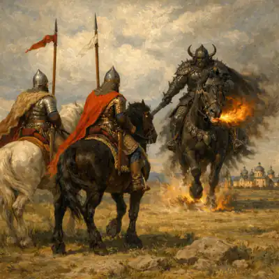 Обложка сказки «Алёша Попович и Тугарин Змеевич»