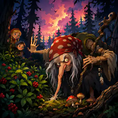 Обложка сказки «Баба Яга и ягоды»