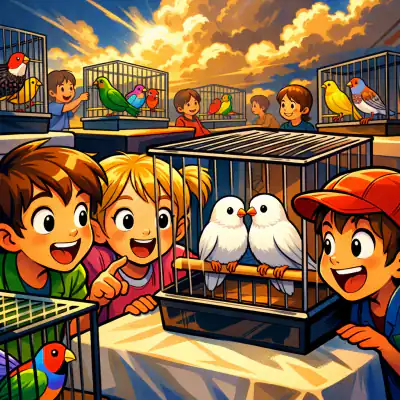 Обложка сказки «Белые амадины»