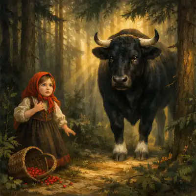 Обложка сказки «Бычок — чёрный бочок, белые копытца»