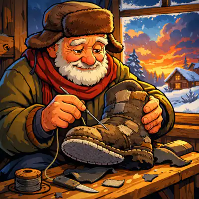 Обложка сказки «Дедушкин валенок»