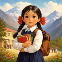 Обложка сказки «Девочка с камнем»