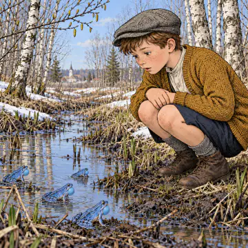 Обложка рассказа «Голубые лягушки»