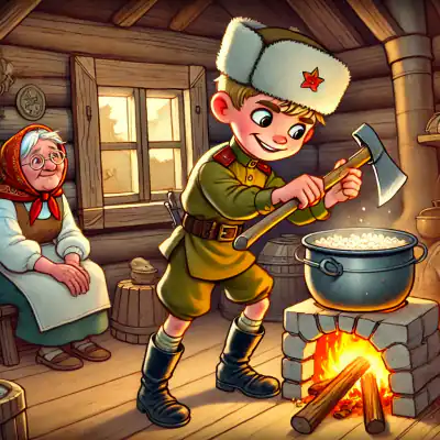 Обложка сказки «Каша из топора»