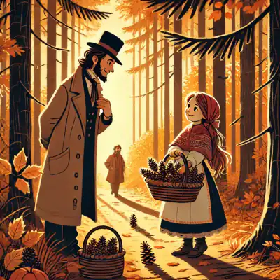 Обложка сказки «Корзина с еловыми шишками»