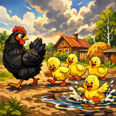 Обложка сказки «Курица на столбах»