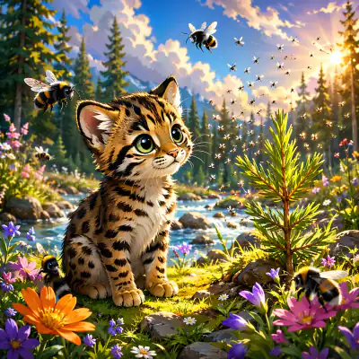 Обложка сказки «Лесной котенок»