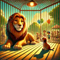 Обложка сказки «Лев и собачка»