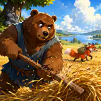 Обложка сказки «Лиса, волк и медведь»