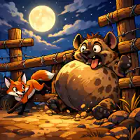 Обложка сказки «О том, как лиса обманула гиену»