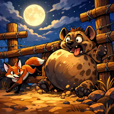 Обложка сказки «О том, как лиса обманула гиену»