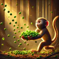 Обложка басни «Обезьяна и горох»