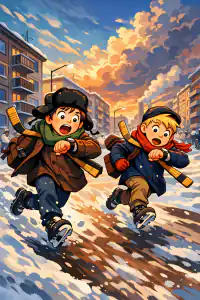 Обложка сказки «Пожар во флигеле, или подвиг во льдах»