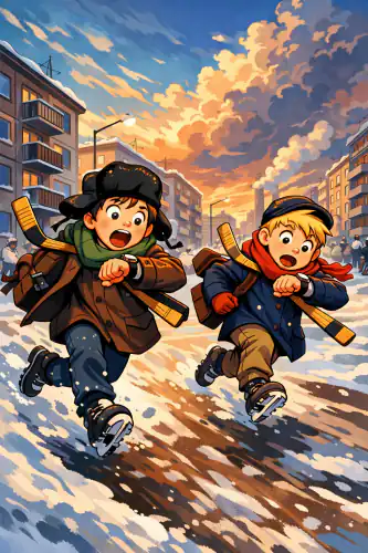 Обложка сказки «Пожар во флигеле, или подвиг во льдах»