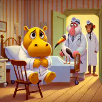 Обложка сказки «Про бегемота, который боялся прививок»