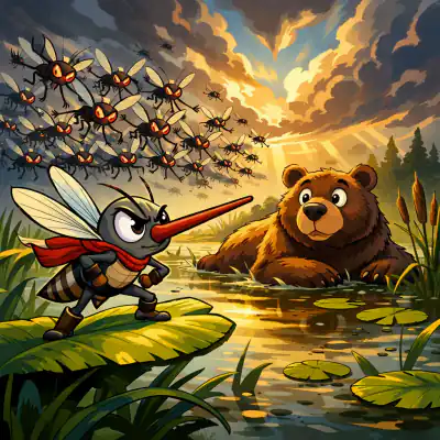 Обложка сказки «Про Комара Комаровича-длинный нос и про мохнатого Мишу-короткий хвост»