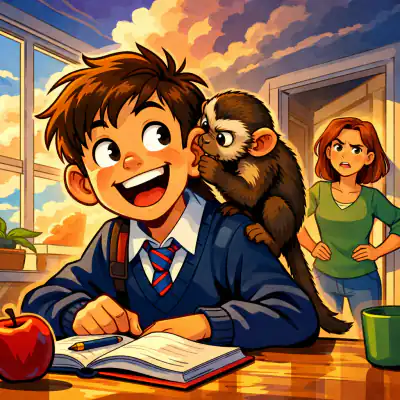 Обложка сказки «Про обезьянку»