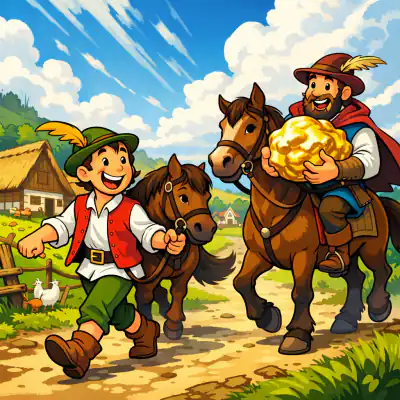 Обложка сказки «Счастливый Ганс»