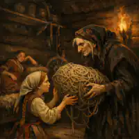 Обложка сказки «Старуха Йома и две девушки»