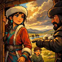 Обложка сказки «Умная девушка и хан Улузун»