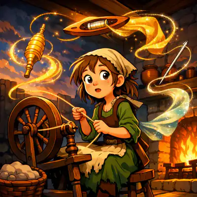 Обложка сказки «Веретено, ткацкий челнок и иголка»