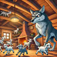 Обложка сказки «Волк и козлята»