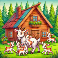 Обложка сказки «Волк и семеро козлят»