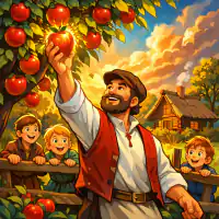 Обложка сказки «Волшебное яблочко»