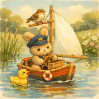 Обложка сказки «Зайкин кораблик»